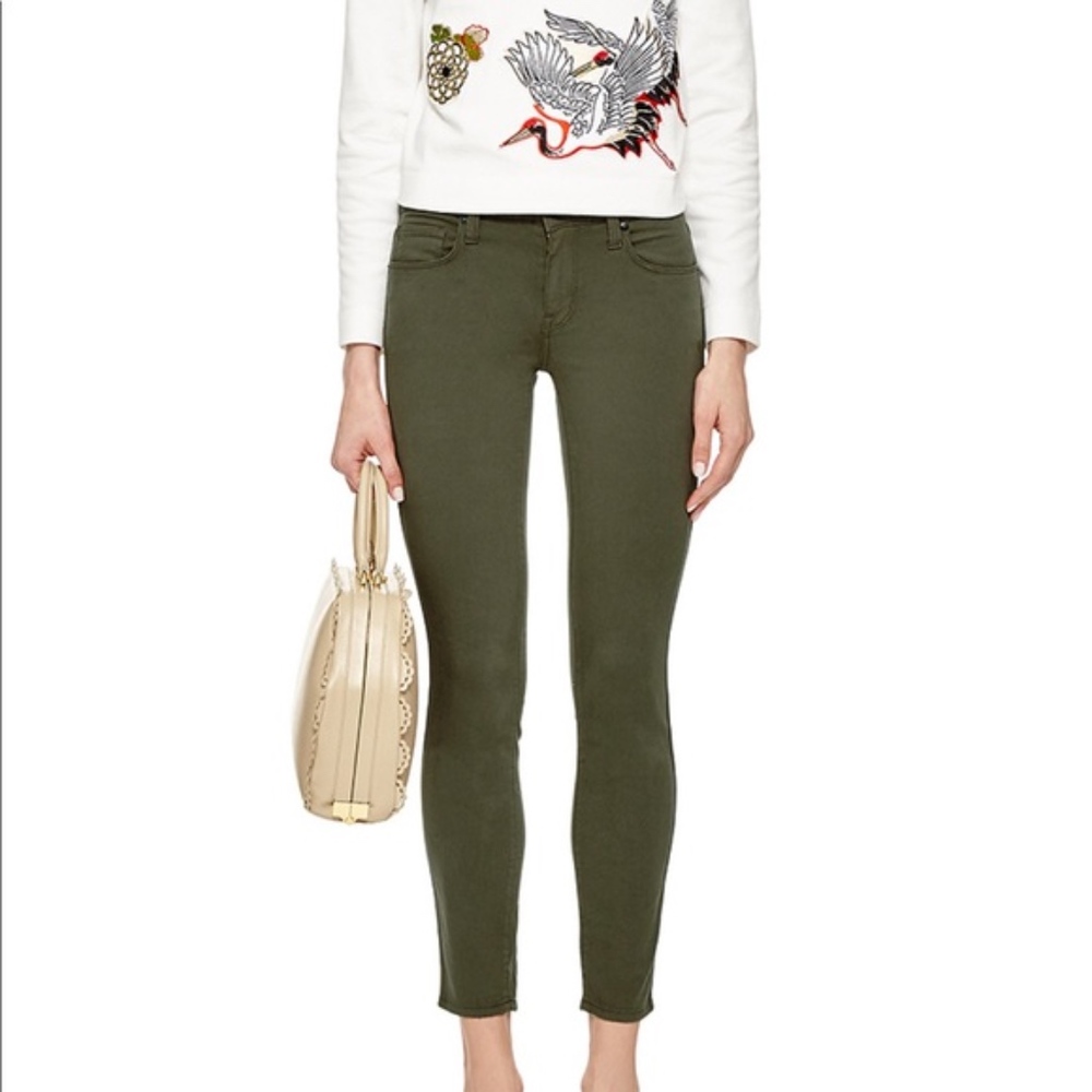 GENETIC GREEN DAPHNE MIDRISE CROP JEANS  Regular p